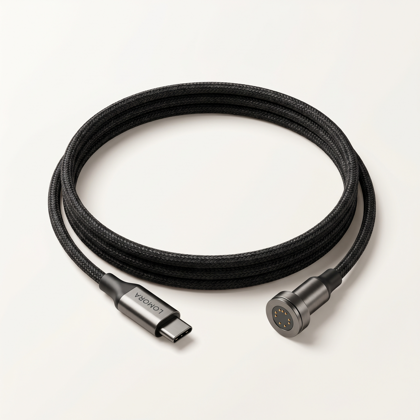 LOMORA USB-C Magnetisches Ladekabel — 60cm geflochten — USB-C PD 30W