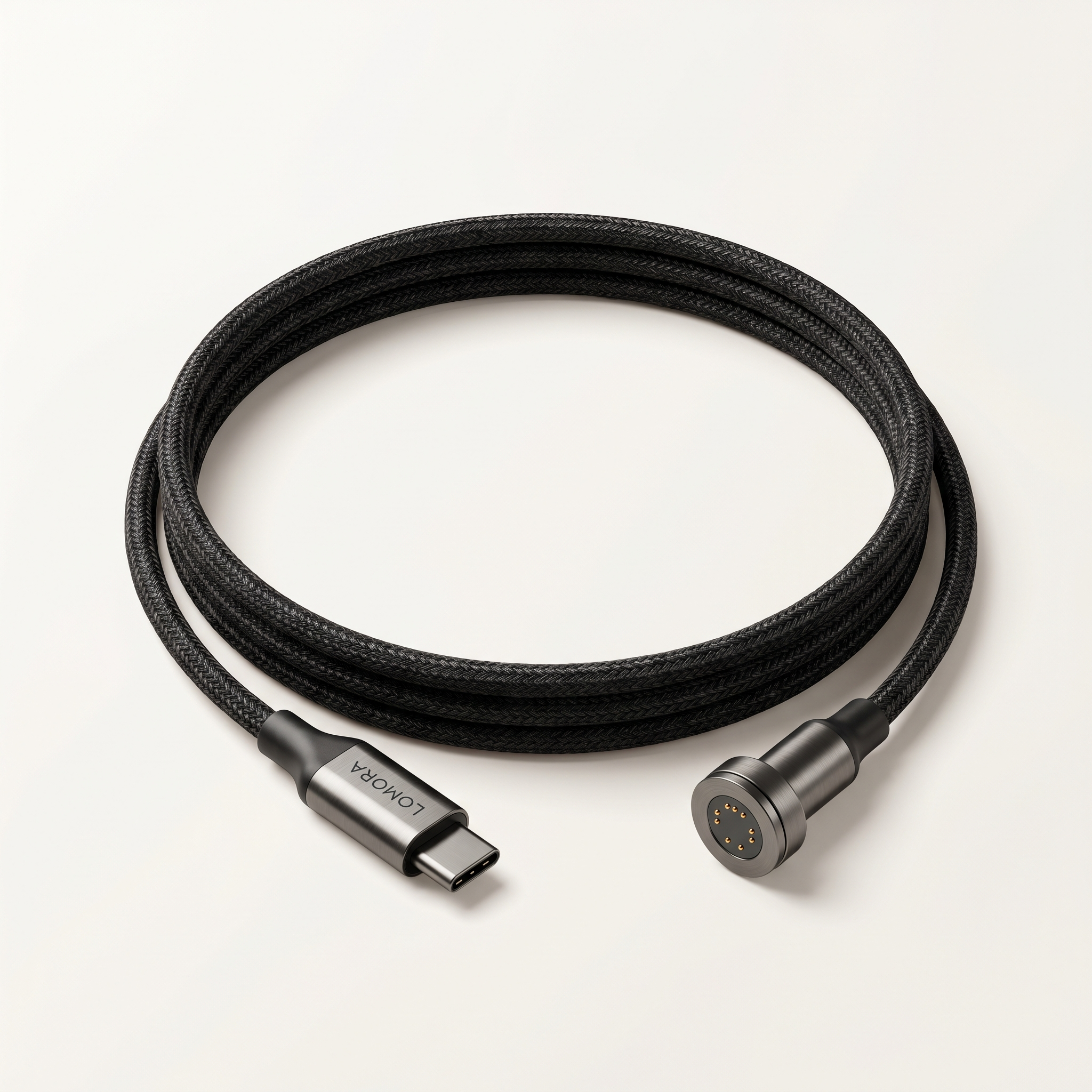 LOMORA USB-C Magnetisches Ladekabel — 60cm geflochten — USB-C PD 30W