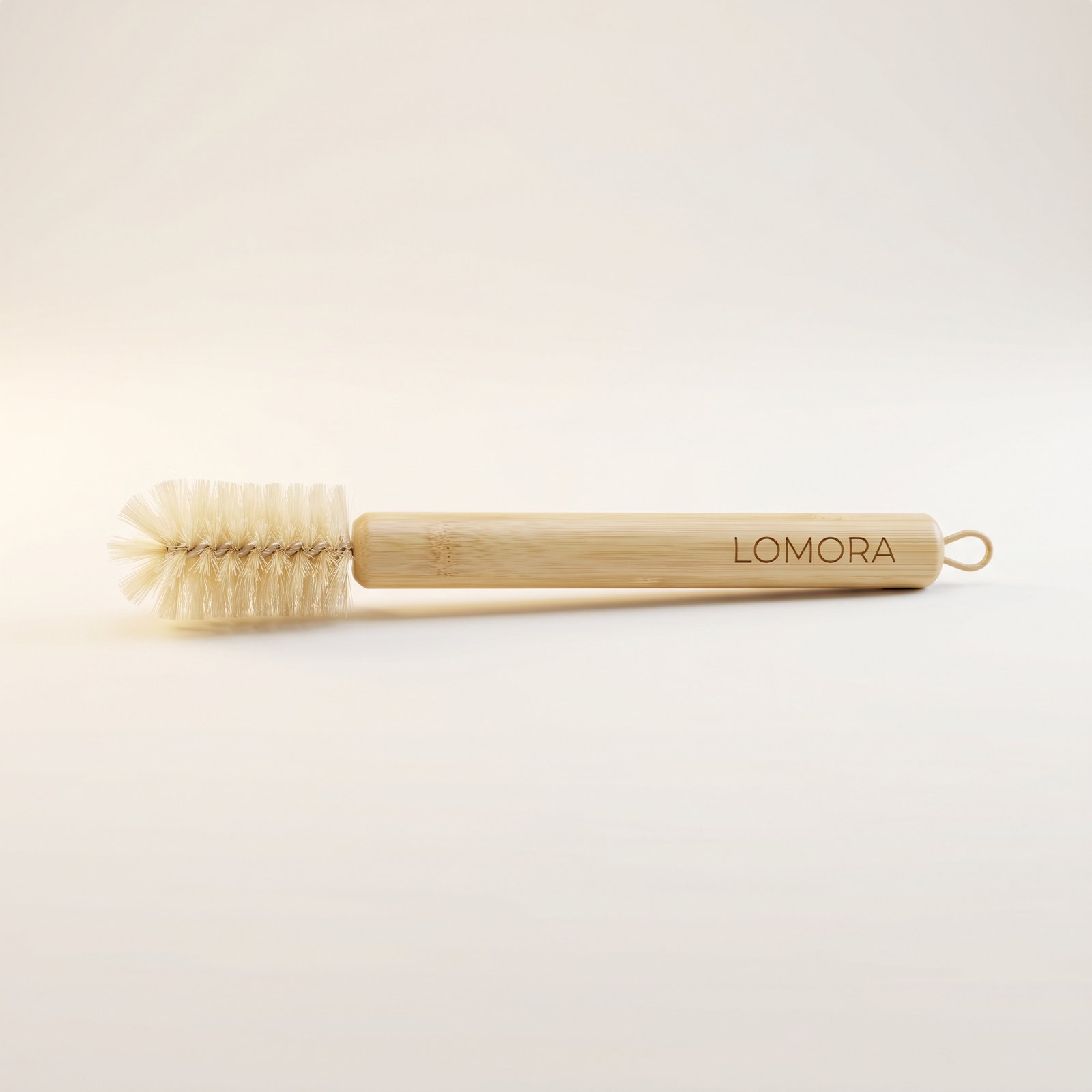 LOMORA Glas-Liner Reinigungspinsel — FSC Bambus — 28cm Länge