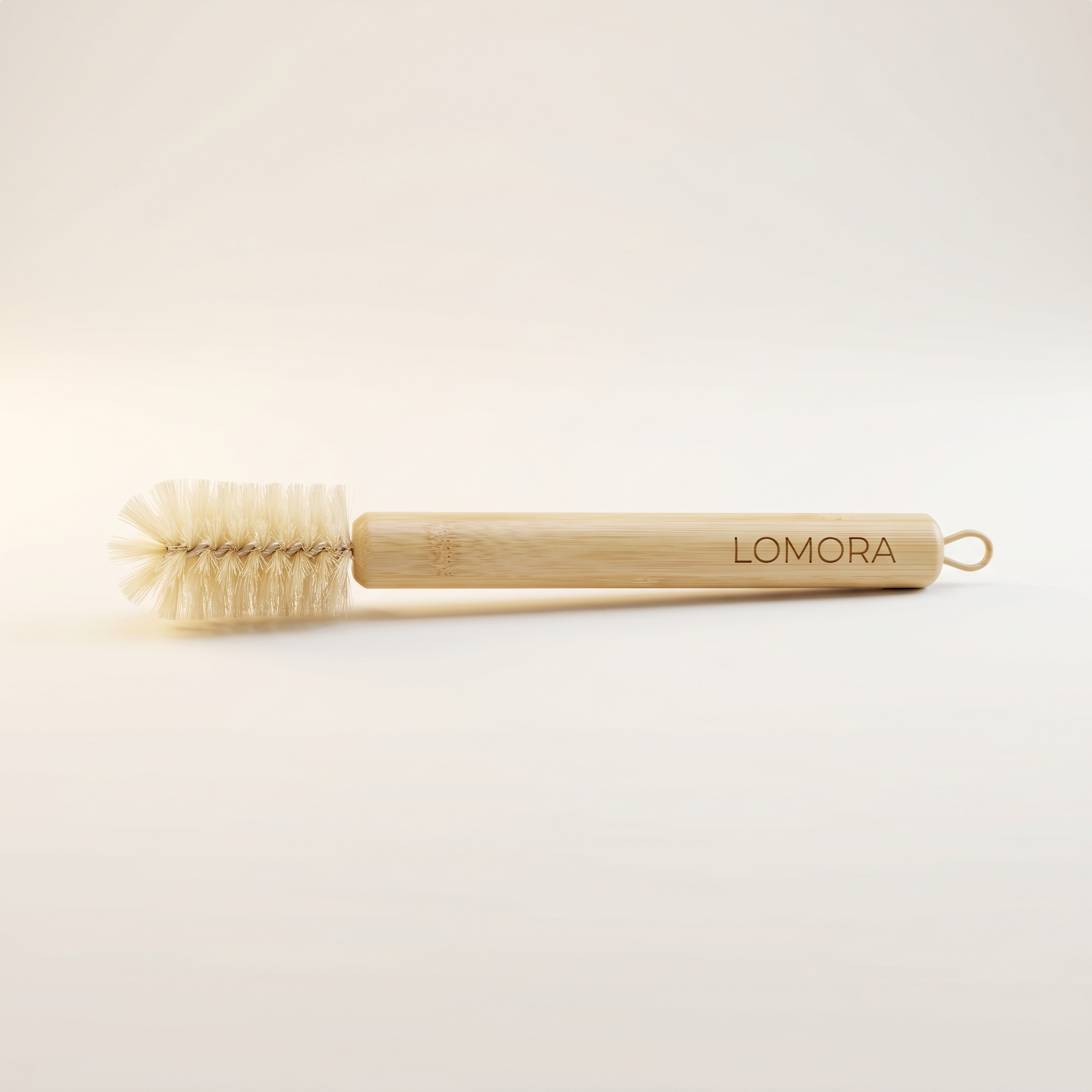 LOMORA Glas-Liner Reinigungspinsel — FSC Bambus — 28cm Länge