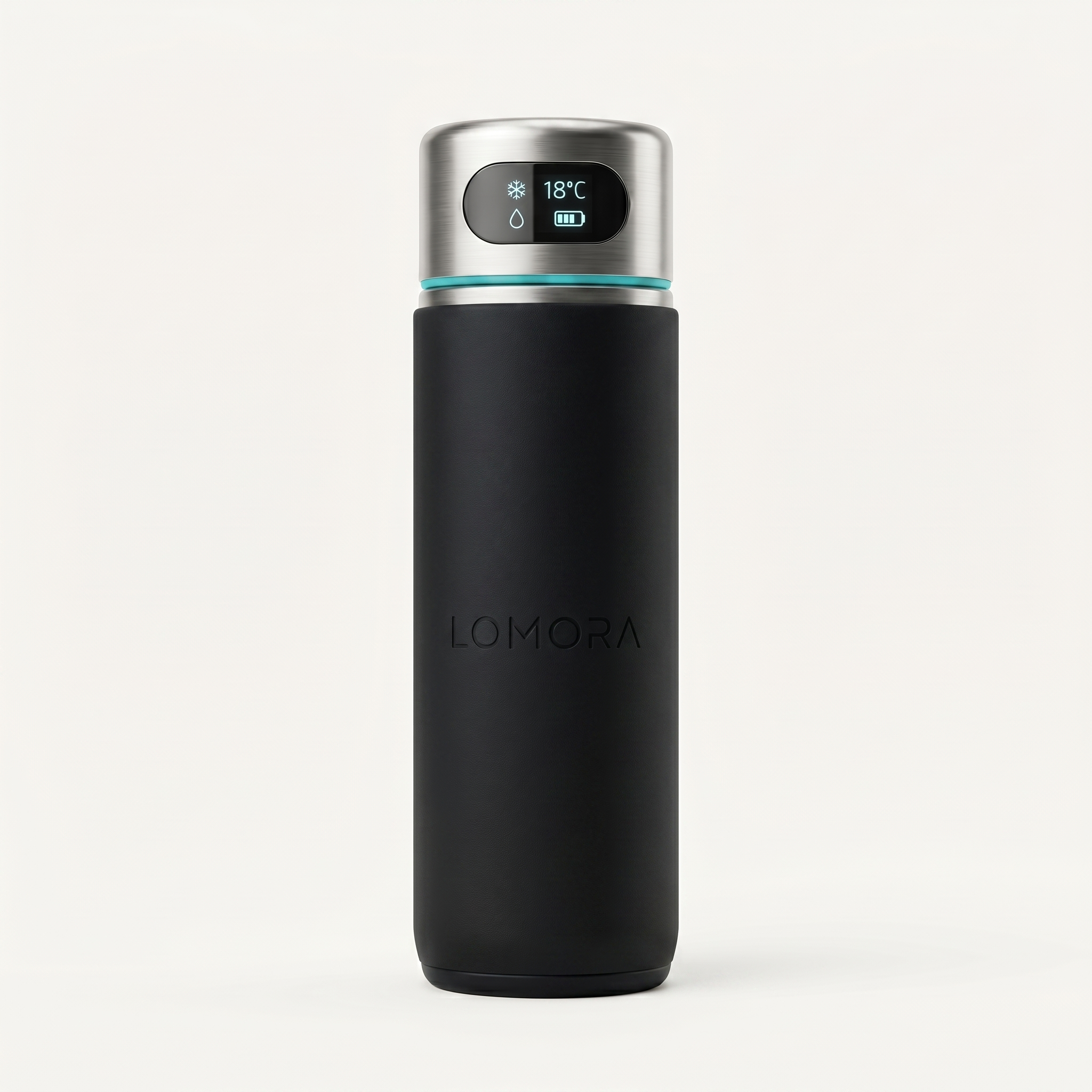 LOMORA Forever Smart Bottle CORE Daily 700ml Midnight Black — Hero Shot