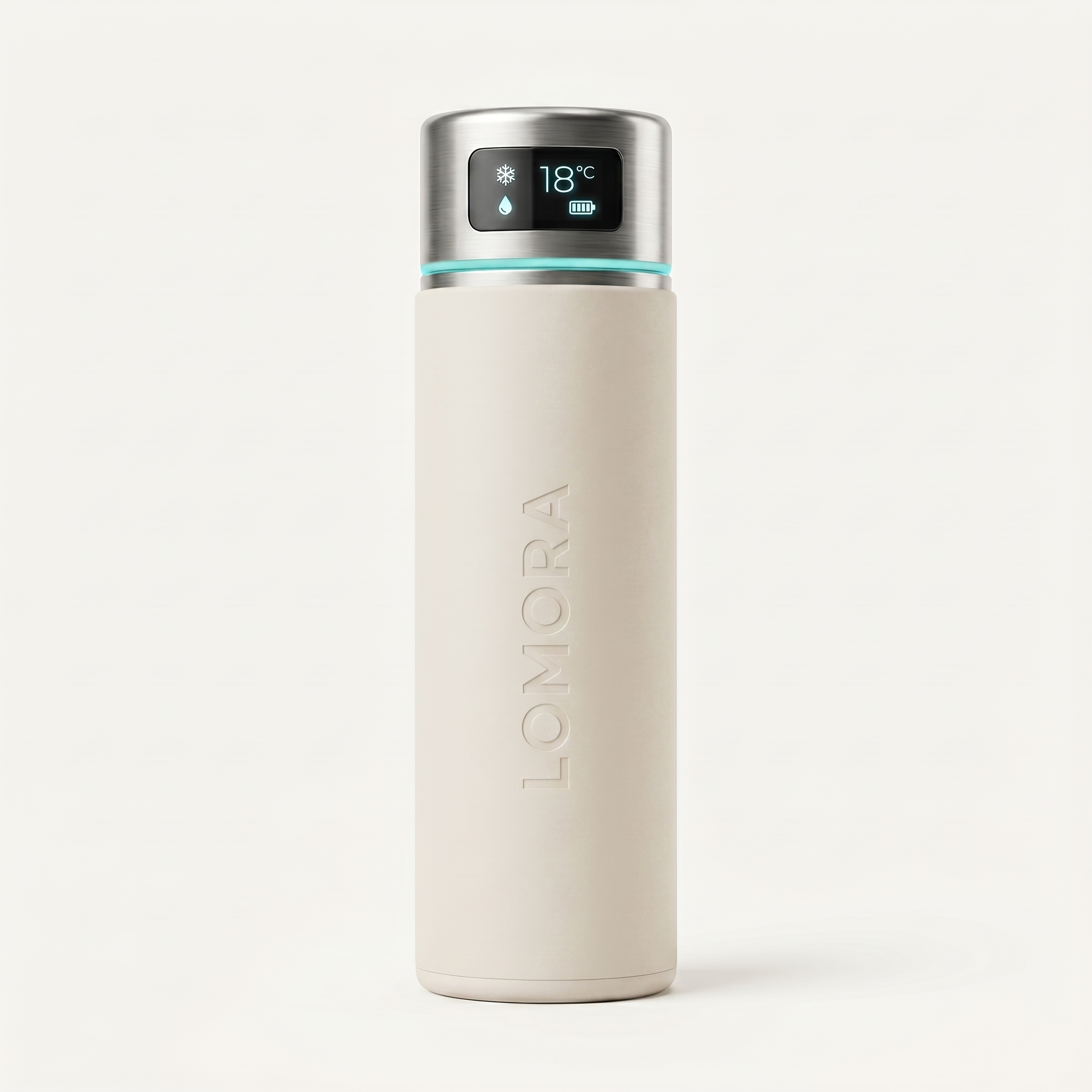 LOMORA Forever Smart Bottle CORE XL 1200ml Pearl White — Hero Shot