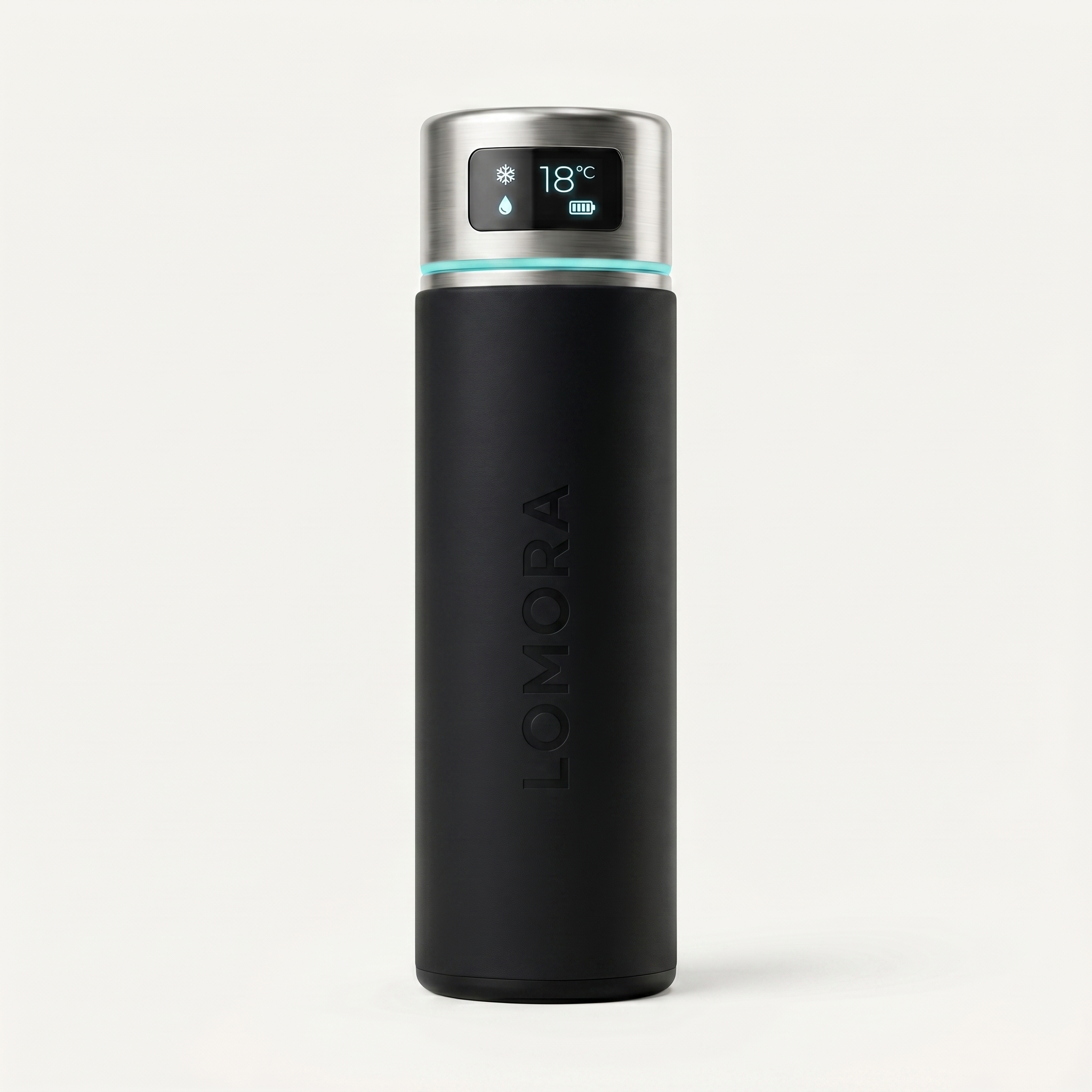 LOMORA Forever Smart Bottle CORE XL 1200ml Midnight Black — Hero Shot