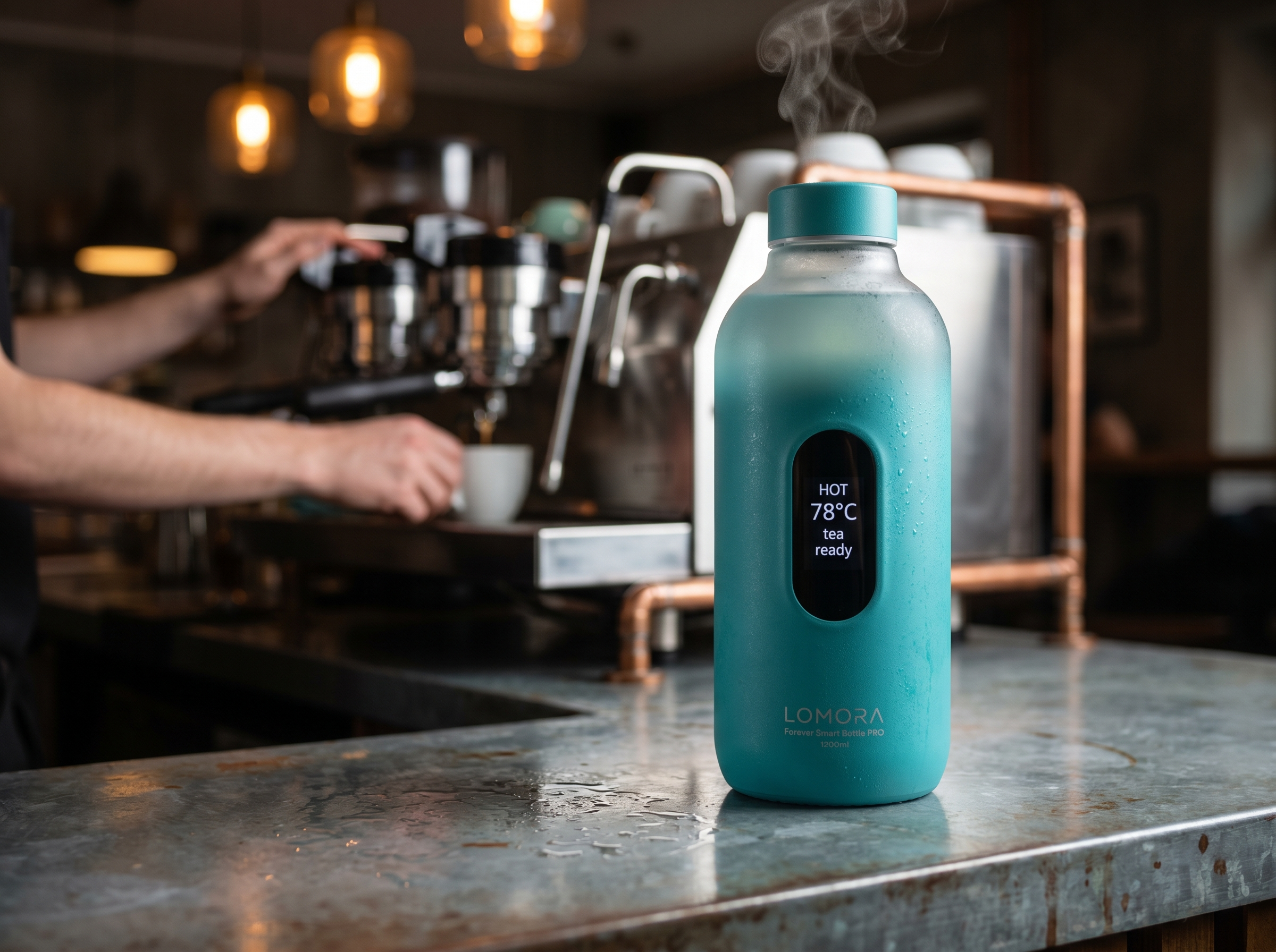 PRO Ocean Teal Hamburg Coffee Bar HOT Mode